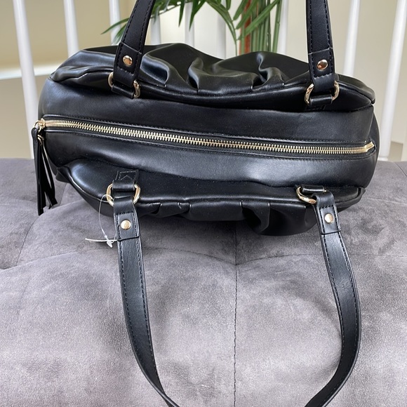 INC INTERNATIONAL CONCEPTS~KJ Dome Tote ~ Black and Gold ~ NWT! - Picture 5 of 8